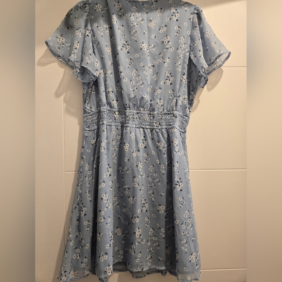NWT Abercrombie & Finch Blue Floral Dress - Picture 3 of 3